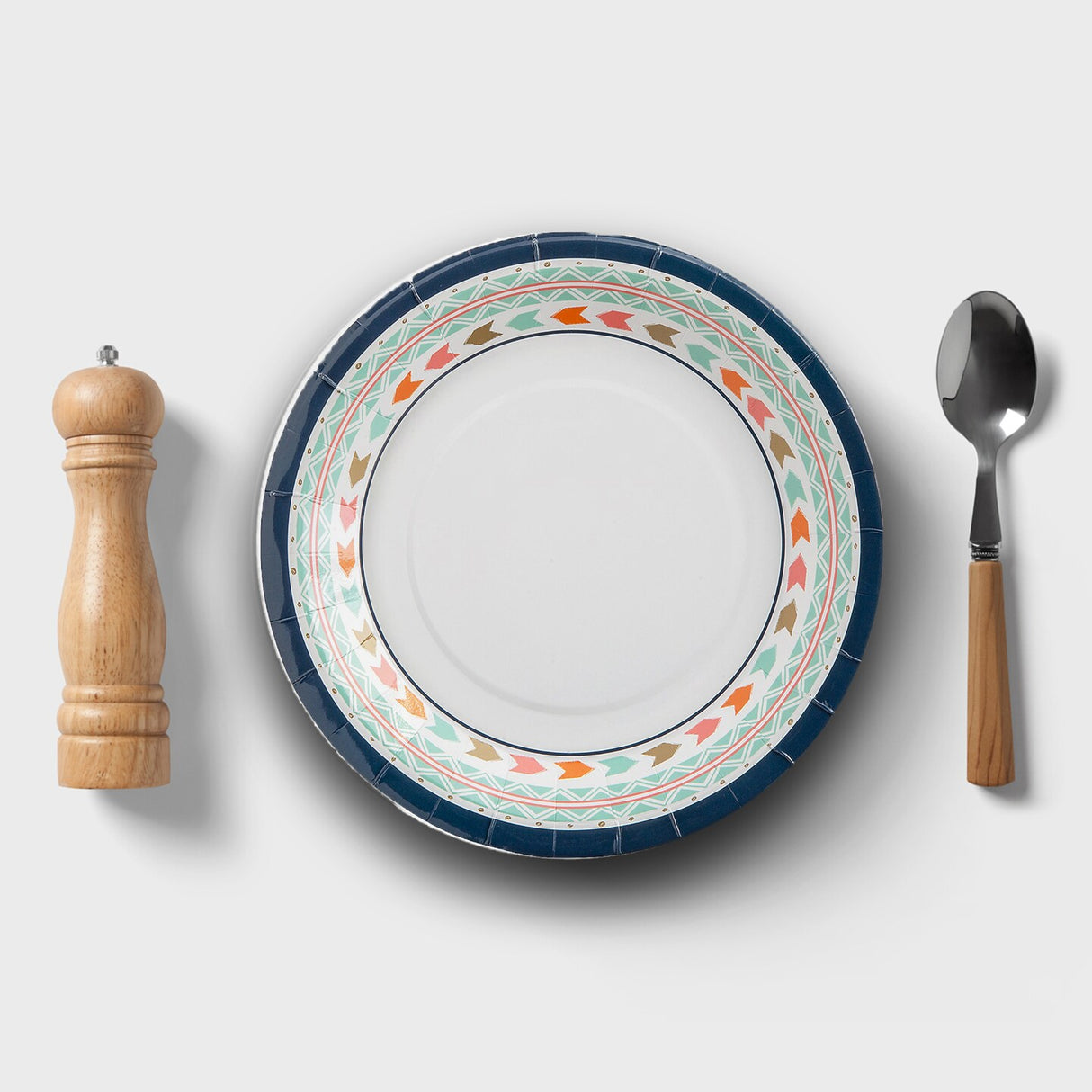 8 Ct. Tribal Boho Party Dinner Paper Plates 9"