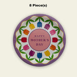 8 Count Mothers Day Party Happy Mothers Day Flowers Paper Dessert Plates 7 Inch