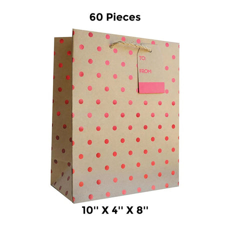 Custom Patterned Gift Bags 10" x 4" x 8"