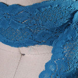 2 Yards Middle Sky BlueWide Stretch Lace Trim 2.5" Floral Elastic for Lingerie, Sewing & Crafts