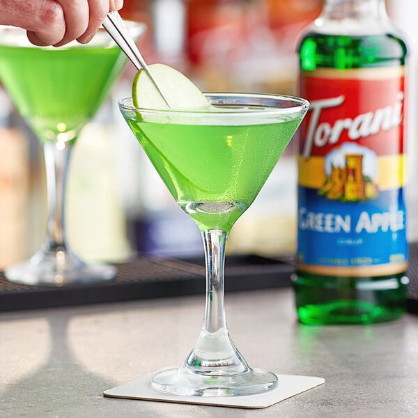Torani Green Apple Flavoring / Fruit Syrup 750 mL Glass Bottle