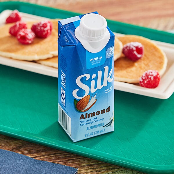 Silk Vanilla Almond Milk 8 fl. oz. - 18/Case