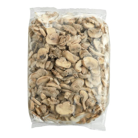 Phillips Gourmet Mushrooms IQF Seasoned Sauteed Roasted Sliced White Mushrooms 2 lb. - 4/Case