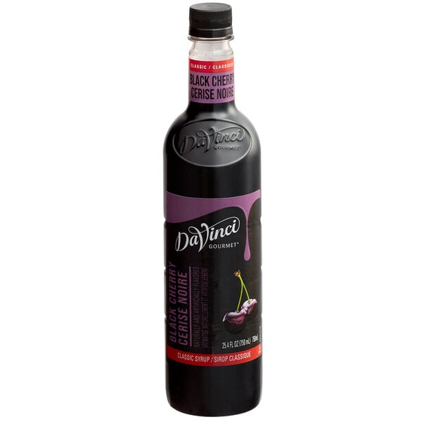DaVinci Gourmet Classic Black Cherry Flavoring / Fruit Syrup 750 mL - 4/Case