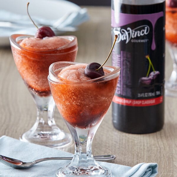 DaVinci Gourmet Classic Black Cherry Flavoring / Fruit Syrup 750 mL - 4/Case