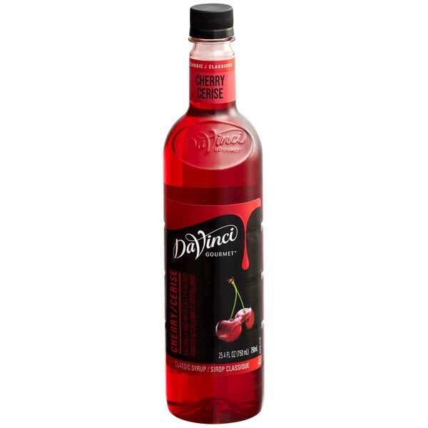 DaVinci Gourmet Classic Cherry Flavoring / Fruit Syrup 750 mL - 4/Case