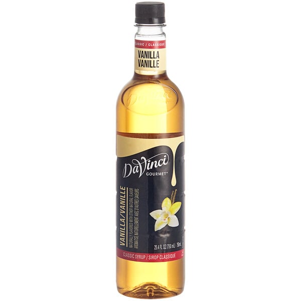 DaVinci Gourmet Classic Vanilla Flavoring Syrup - 750 mL - 4/Case