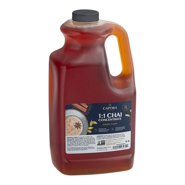 Capora Original Chai Tea Latte 1:1 Concentrate 64 fl. oz. - 4/Case