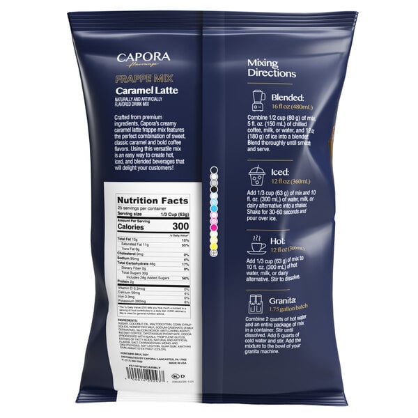 Capora 3.5 lb. Caramel Latte / Frappe Mix - 5/Case