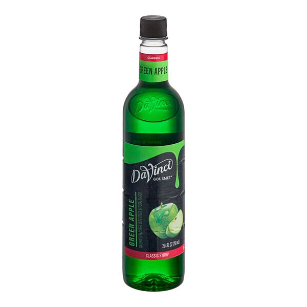 DaVinci Gourmet Classic Green Apple Flavoring / Fruit Syrup 750 mL - 4/Case