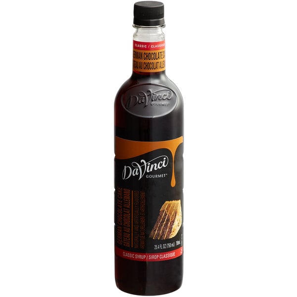 DaVinci Gourmet Classic German Chocolate Cake Flavoring Syrup 750 mL - 4/Case