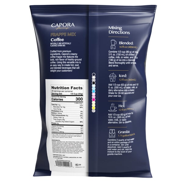 Capora 3.5 lb. Coffee Frappe Mix - 5/Case