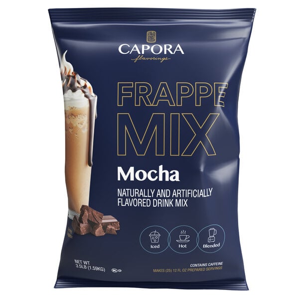 Capora 3.5 lb. Mocha Frappe Mix - 5/Case