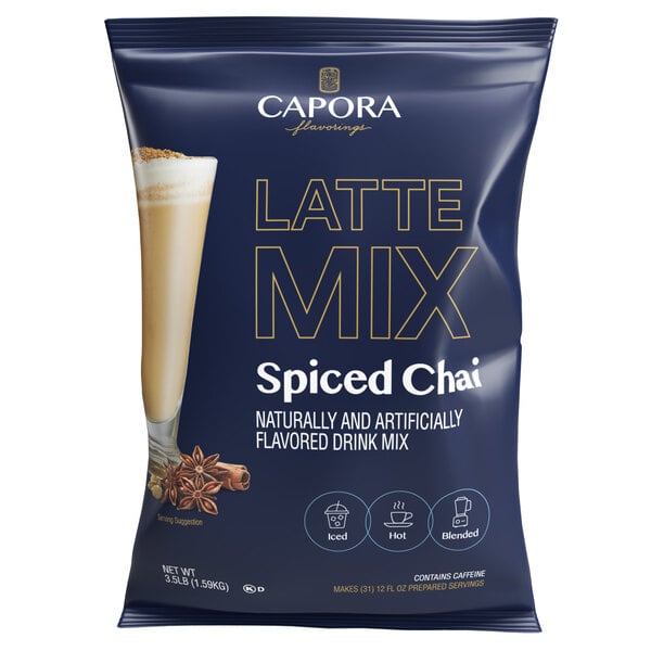 Capora 3.5 lb. Spiced Chai Latte Mix - 5/Case