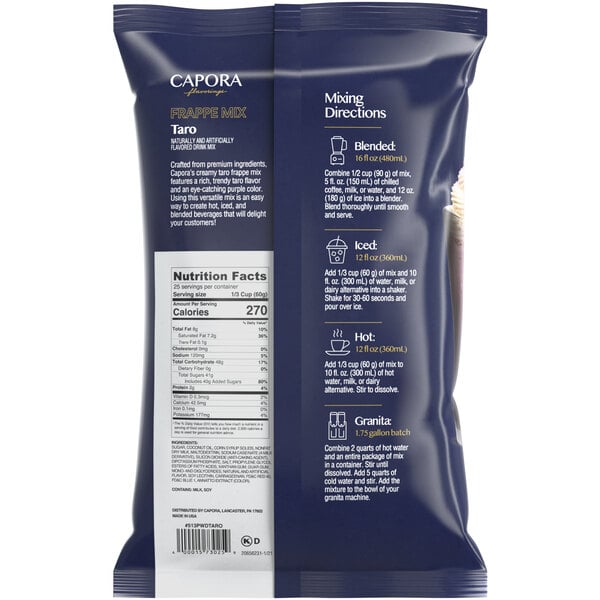 Capora Taro Frappe Mix 3.5 lb. - 5/Case