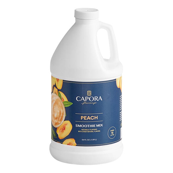 Capora Peach Fruit Smoothie Mix 64 fl. oz. - 6/Case