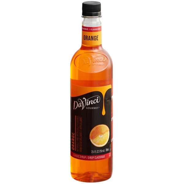 DaVinci Gourmet Classic Orange Flavoring / Fruit Syrup 750 mL - 4/Case