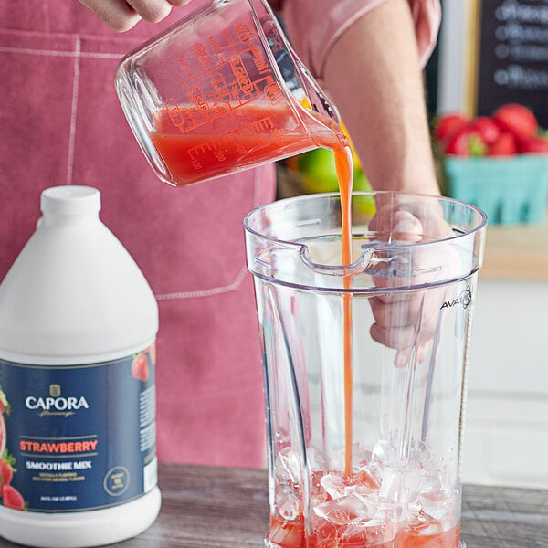 Capora Strawberry Fruit Smoothie Mix 64 fl. oz. - 6/Case