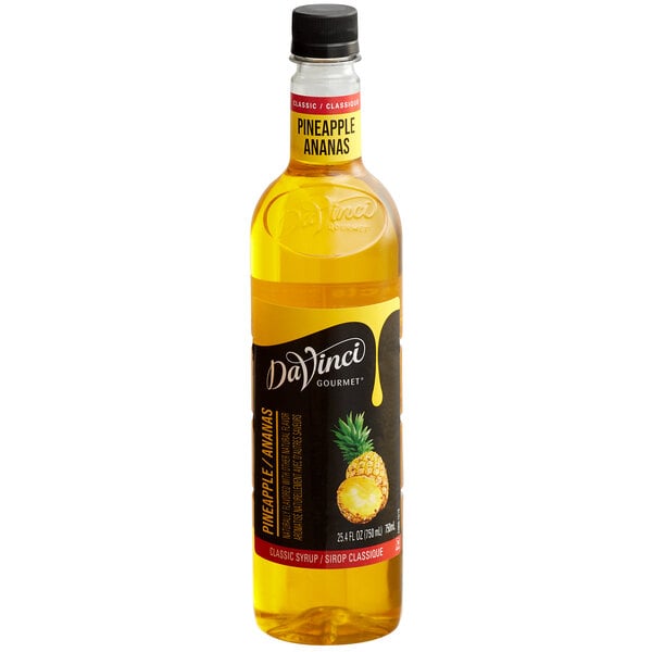 DaVinci Gourmet Classic Pineapple Flavoring / Fruit Syrup 750 mL - 4/Case