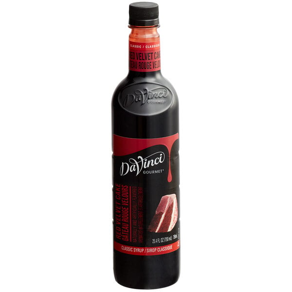 DaVinci Gourmet Classic Red Velvet Cake Flavoring Syrup 750 mL - 4/Case