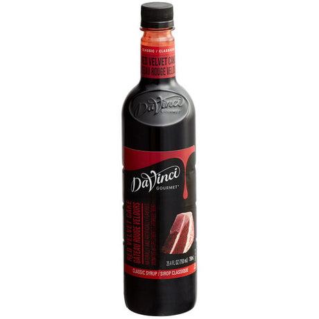 DaVinci Gourmet Classic Red Velvet Cake Flavoring Syrup 750 mL - 4/Case