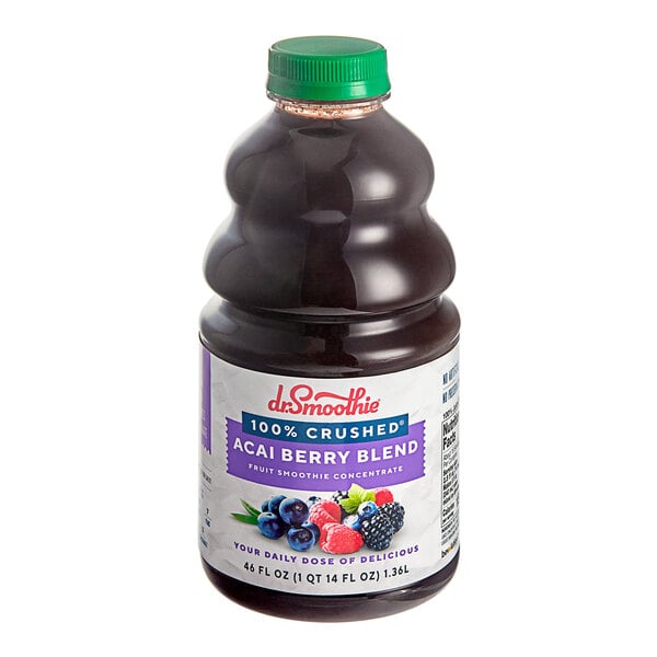 Dr. Smoothie 100% Crushed Acai Berry Fruit Smoothie Mix 46 fl. oz. - 6/Case