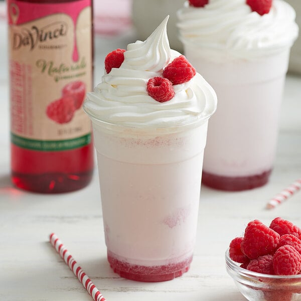 DaVinci Gourmet All-Natural Pacific Northwest Raspberry Flavoring / Fruit Syrup 750 mL - 4/Case