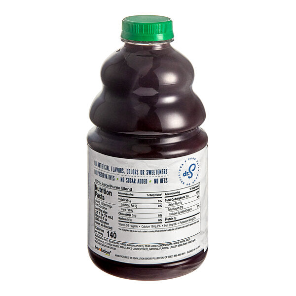Dr. Smoothie 100% Crushed Blueberry Banana Fruit Smoothie Mix 46 fl. oz. - 6/Case