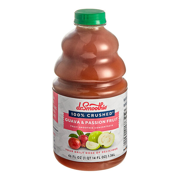 Dr. Smoothie 100% Crushed Guava Passion Fruit Smoothie Mix 46 fl. oz. - 6/Case