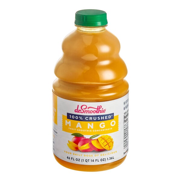 Dr. Smoothie 100% Crushed Mango Fruit Smoothie Mix 46 fl. oz. - 6/Case