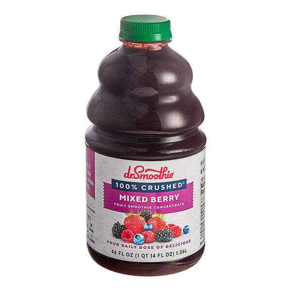 Dr. Smoothie 100% Crushed Mixed Berry Fruit Smoothie Mix 46 fl. oz. - 6/Case