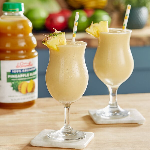 Dr. Smoothie 100% Crushed Pineapple Fruit Smoothie Mix 46 fl. oz. - 6/Case
