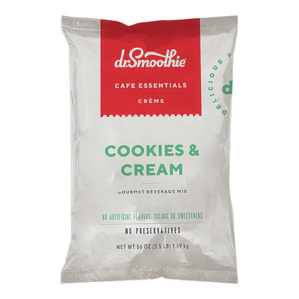 Dr. Smoothie Cafe Essentials Cookies and Cream Beverage Mix 3.5 lb. - 5/Case