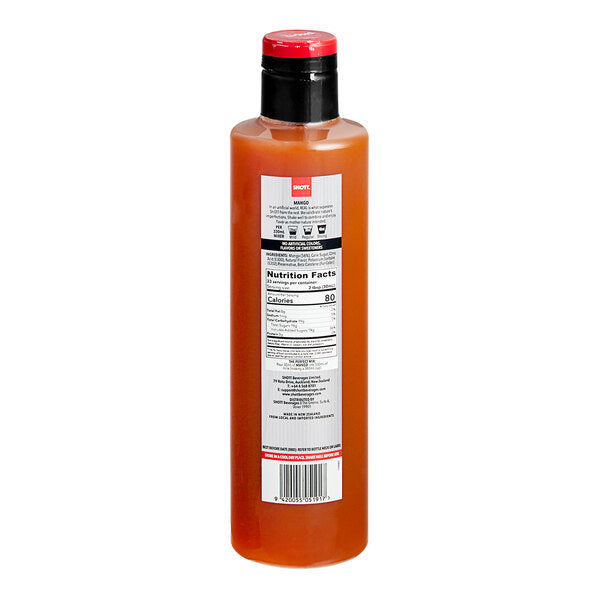 SHOTT Mango Real Fruit Concentrated Flavoring Syrup 1 Liter - 6/Case