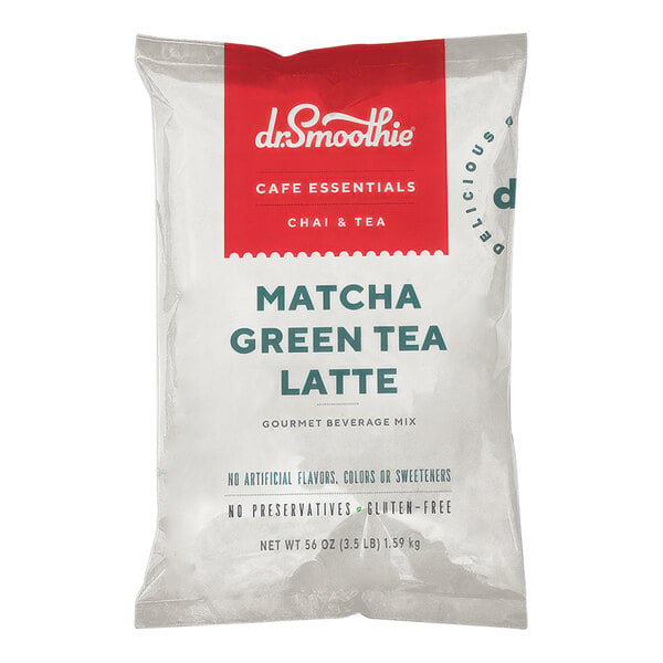 Dr. Smoothie Cafe Essentials Matcha Green Tea Latte Beverage Mix 3.5 lb. - 5/Case