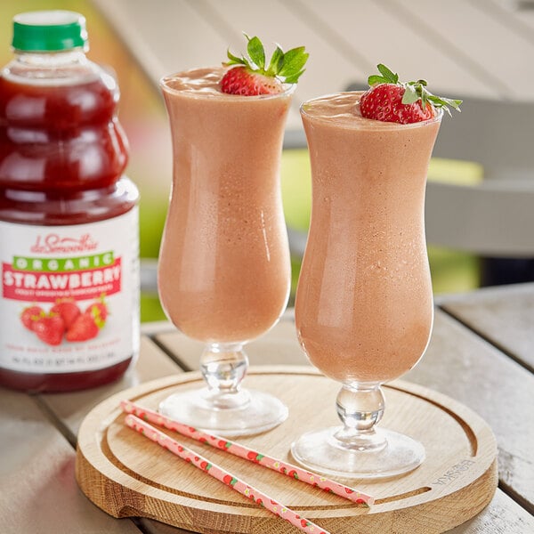 Dr. Smoothie Organic Strawberry Fruit Smoothie Mix 46 fl. oz. - 6/Case