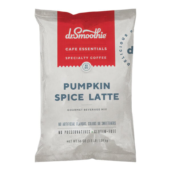 Dr. Smoothie Cafe Essentials Pumpkin Spice Latte Beverage Mix 3.5 lb. - 5/Case