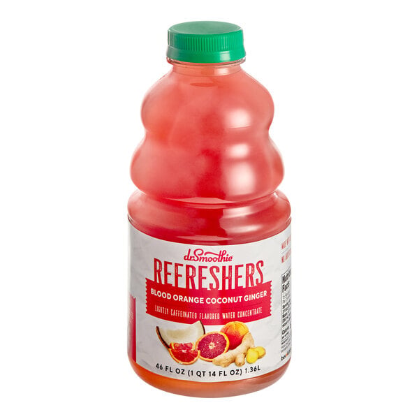 Dr. Smoothie Refreshers Blood Orange Coconut Ginger Refresher Beverage 1:1 Concentrate 46 fl. oz. - 6/Case