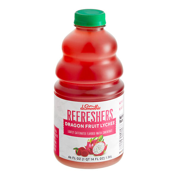 Dr. Smoothie Refreshers Dragon Fruit Lychee Refresher Beverage 1:1 Concentrate 46 fl. oz. - 6/Case