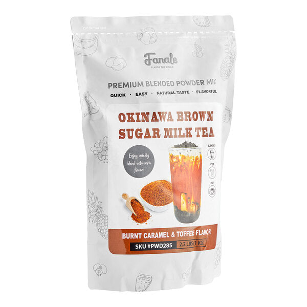 Fanale Okinawa Brown Sugar Milk Tea Powder Mix 2.2 lb. - 20/Case