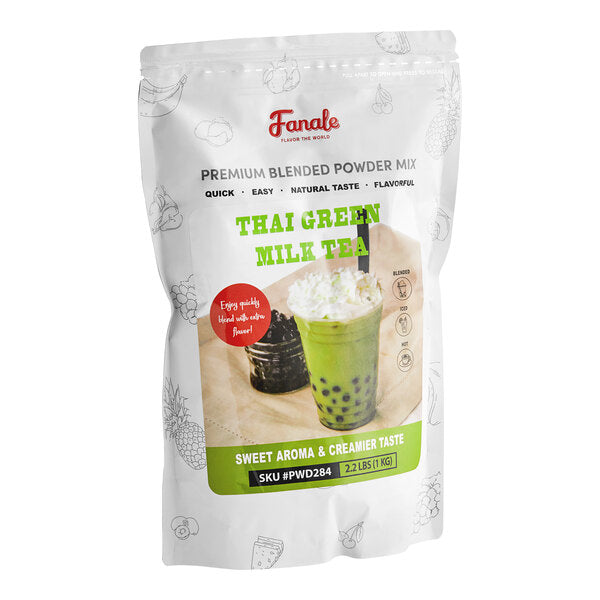 Fanale Thai Green Tea Milk Powder Mix 2.2 lb. - 20/Case