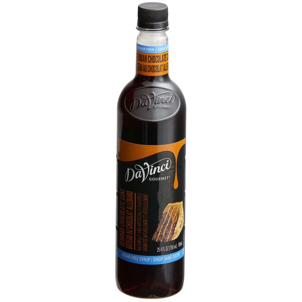 DaVinci Gourmet Sugar-Free German Chocolate Cake Flavoring Syrup 750 mL - 4/Case