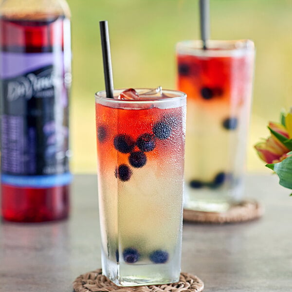 DaVinci Gourmet Sugar-Free Huckleberry Flavoring / Fruit Syrup 750 mL - 4/Case