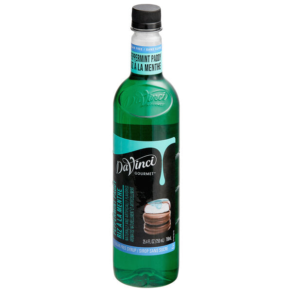DaVinci Gourmet Sugar-Free Peppermint Paddy Flavoring Syrup 750 mL - 4/Case
