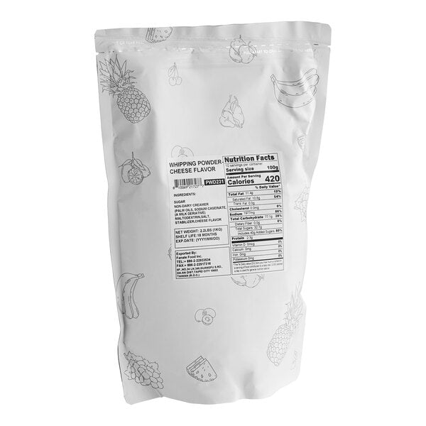 Fanale Whipping Cheese Powder Mix 2.2 lb. - 20/Case
