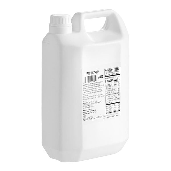 Fanale Peach Concentrated Syrup 134 fl. oz. - 4/Case