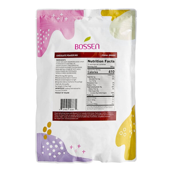 Bossen 2.2 lb. Chocolate Powder Mix - 20/Case
