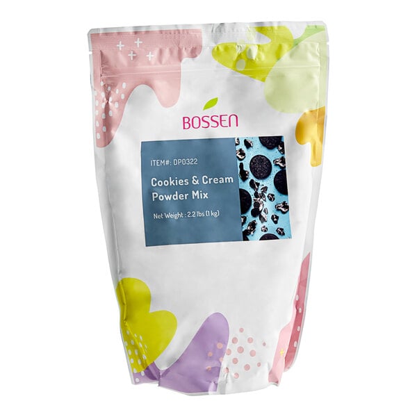 Bossen Cookies and Cream Powder Mix 2.2 lb. - 20/Case