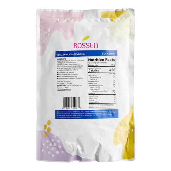 Bossen 2.2 lb. Hokkaido Milk Tea Powder Mix - 20/Case