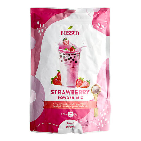 Bossen 2.2 lb. Strawberry Powder Mix - 20/Case